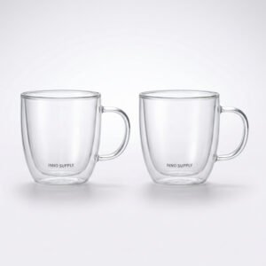 Double-Wall Glass Mug Set