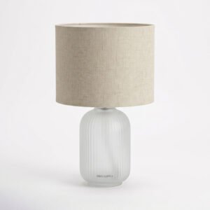 Ribbed Glass Table Lamp